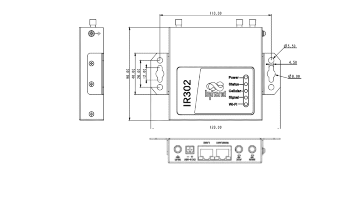 InHand IR302 router illustration - for User Manual